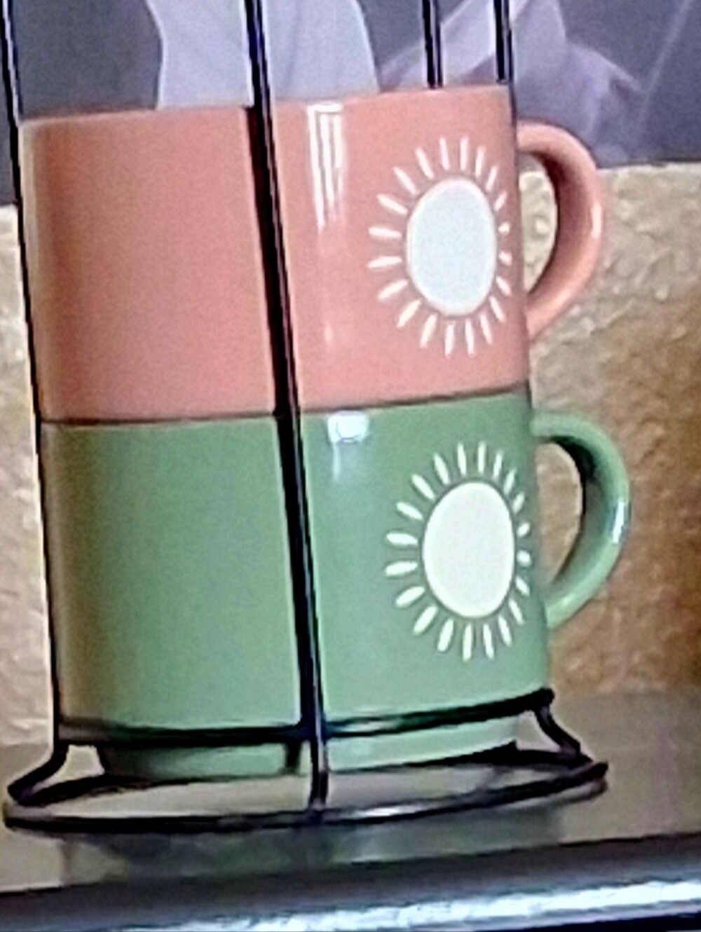 Mugs In Metal Holder